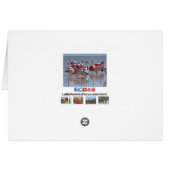 Rode roze vlammen in het Wenskaart water (Achterkant Horizontaal)