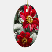 rode, roze vleermuis / melkbloemen keramisch ornament (Rechts)