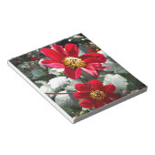 rode, roze vleermuis / melkbloemen notitieblok (Schuin)