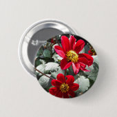 rode, roze vleermuis / melkbloemen ronde button 5,7 cm (Voorkant /achterkant)