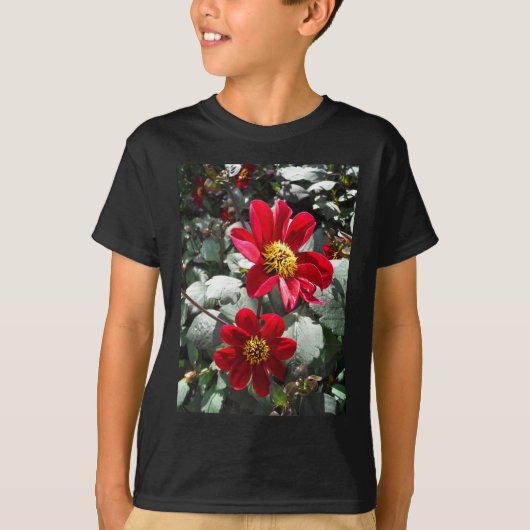rode, roze vleermuis / melkbloemen t-shirt (Voorkant)