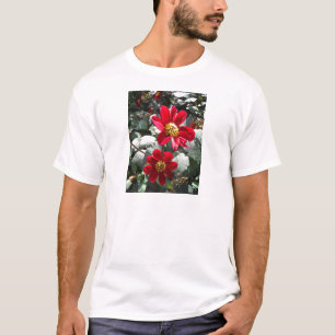 rode, roze vleermuis / melkbloemen t-shirt