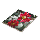 rode, roze vleermuis / melkbloemen tegeltje (Zijkant)