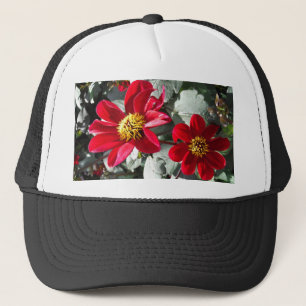 rode, roze vleermuis / melkbloemen trucker pet