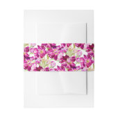 Rode roze voorraad bloemen waterverf bruiloft uitnodigingen wikkel (Voorkant Voorbeeld)