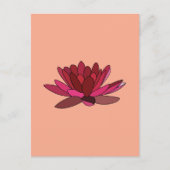 rode roze waterlelie briefkaart (Voorkant)
