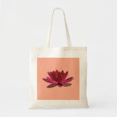 rode roze waterlelie tote bag (Voorkant)