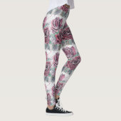 Rode roze Waterverf Bloem Rode Leggings (Rechts)