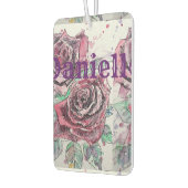 Rode roze Waterverf florerende auto Luchtverfrisser (Links)