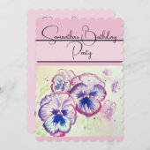 Rode Roze Waterverf Roos Rozen bloem Kaart (Voorkant / Achterkant)