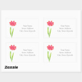 Rode, roze Waterverf Vloerlabels Rechthoekige Sticker (Vel)