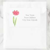 Rode, roze Waterverf Vloerlabels Rechthoekige Sticker (Tas)