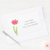 Rode, roze Waterverf Vloerlabels Rechthoekige Sticker (Envelop)