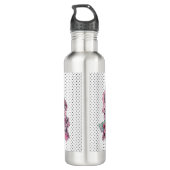 Rode roze Waterverf Womans Polka Dot Water Flacon Waterfles (Achterkant)