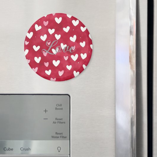 Rode Roze Witte Harten Magneet (Insitu (Koelkast))