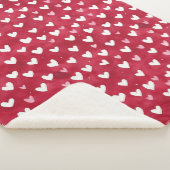 Rode Roze Witte Harten Sherpa Deken (3/4)