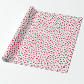 Rode Roze Witte Hartjes Liefde Cadeaupapier (Uitgerold)