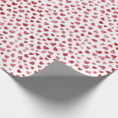 Rode Roze Witte Hartjes Liefde Cadeaupapier (Hoek)