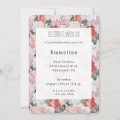 Rode Roze Witte Rozen Bloemen Verjaardag Kaart (Voorkant)