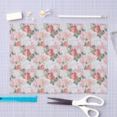 Rode Roze Witte Rozen Bloemrijke Bruidsdouche Tissuepapier (Craft)