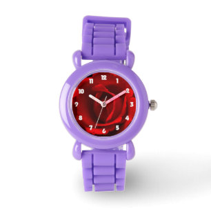 Rode roze witte vetnummers Kinder Horloge