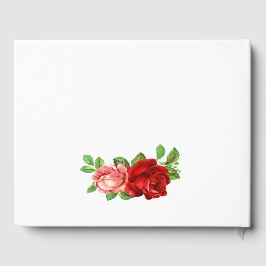 Rode roze, zwart, witte en gouden streep - gastenboek (Achterkant)