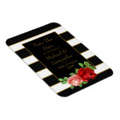 Rode roze, zwart, witte en gouden streep - magneet (Rechterzijde)