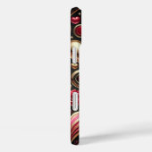 RODE ROZE ZWARTE GOUDEN VALENTIJNSHARTEN Case-Mate iPhone CASE (Achterkant / Rechts)
