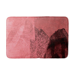 Rode roze zwarte liefde geïnspireerde abstracte sc badmat