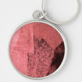 Rode roze zwarte liefde geïnspireerde abstracte sc sleutelhanger