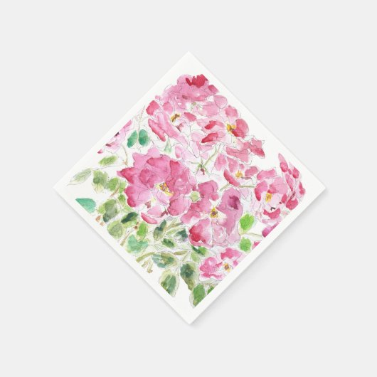 rode rozeinkt en waterverf servetten (Hoek)