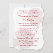 Rode rozen 40e Robijnen Huwelijksjubileum Uitnodig Kaart (Achterkant)