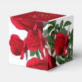 Rode Rozen Aangepaste Favoriet Dozen Bedankdoosjes (Achterkant)