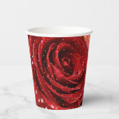 Rode Rozen Abstract Gelegenheid Papieren Bekers (Voorkant)