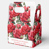 Rode Rozen Aquarel Favor Dozen Bedankdoosjes (Geopend)