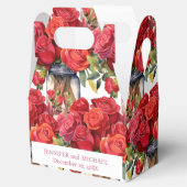 Rode Rozen Aquarel Favor Dozen Bedankdoosjes (Geopend)