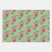 Rode Rozen Aquarel Handgeschilderd Inpakpapier Vel (Voorkant 2)