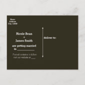 Rode Rozen & Baby's Breath op Houten Save The Date Aankondigingskaart (Achterkant)