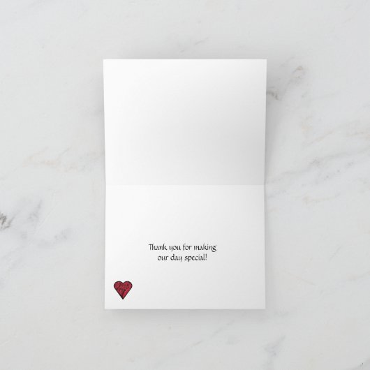 Rode Rozen Bedankkaart (Binnen)