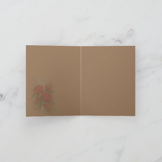 Rode rozen bedankkaart (Binnen)