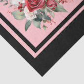 Rode rozen betegelde decoupage tissuepapier (Detail)