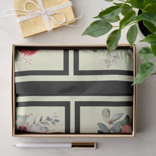 Rode rozen betegelde decoupage tissuepapier (Geschenk)