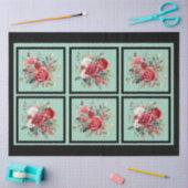 Rode rozen betegelde decoupage tissuepapier (Craft)