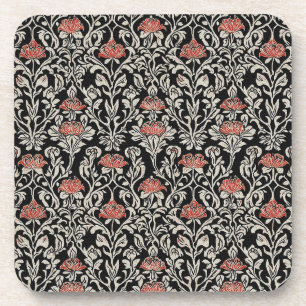 Rode rozen bier onderzetter