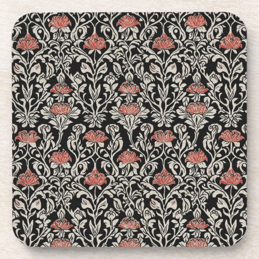 Rode rozen bier onderzetter (Voorkant)