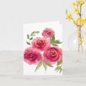 Rode rozen Blanco Kaart (Gele Bloem)