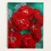 Rode rozen Bleke groene bladeren Planner (Voorkant)
