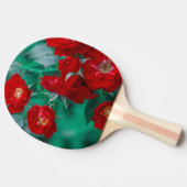 Rode rozen Bleke groene bladeren Tafeltennisbatje (Zijkant)