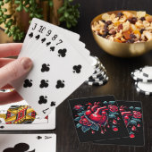 Rode Rozen Bloedend Hart hartzeer goh Kunst Pokerkaarten (Insitu)