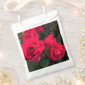 Rode rozen bloeien bedankzakje (Geknipt)